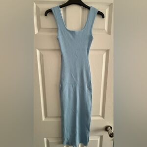 Elegant Blue Sleeveless Dress